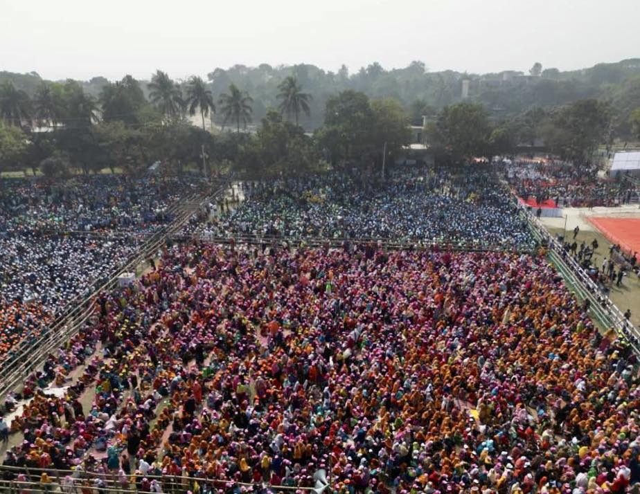জনসমুদ্র রাজশাহী, সভাস্থল কানায় কানায় পূর্ণ