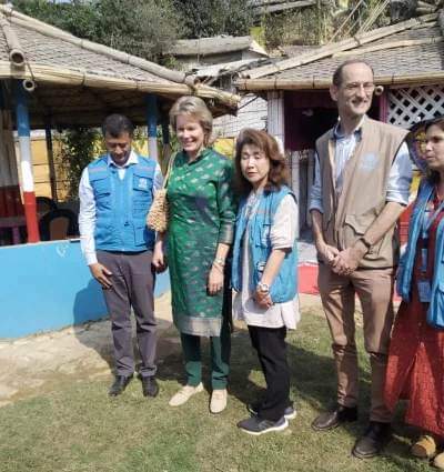 রোহিঙ্গা ক্যাম্প ঘুরে দেখলেন বেলজিয়ামের রানি