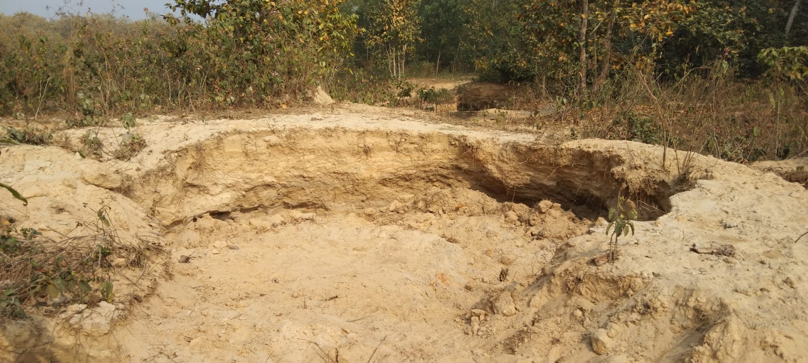 শেরপুরে গারো পাহাড়ে পাথর লুটপাটের মহোৎসব
