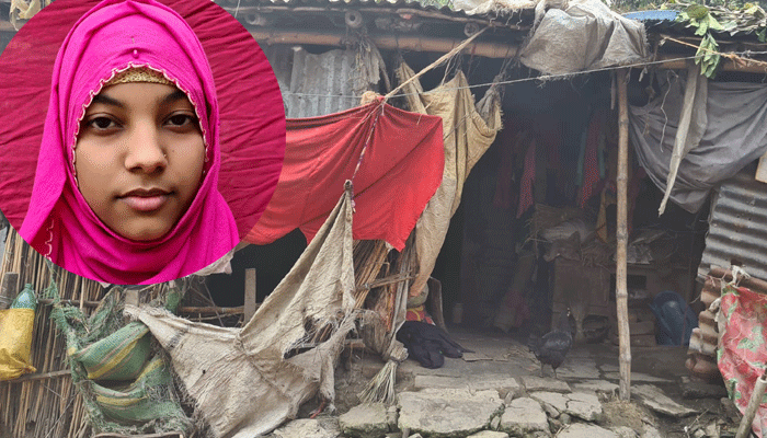 নানির জীর্ণ কুটির আলোকিত করা বৃষ্টি খাতুন