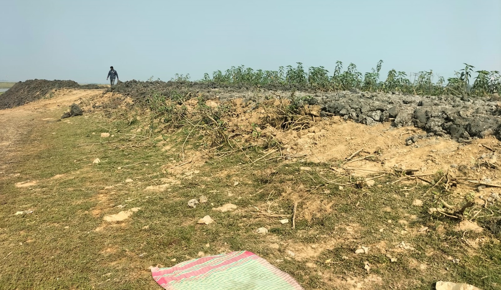 শাল্লায় ফসলরক্ষা বাঁধে বাঁধে নানা অনিয়ম