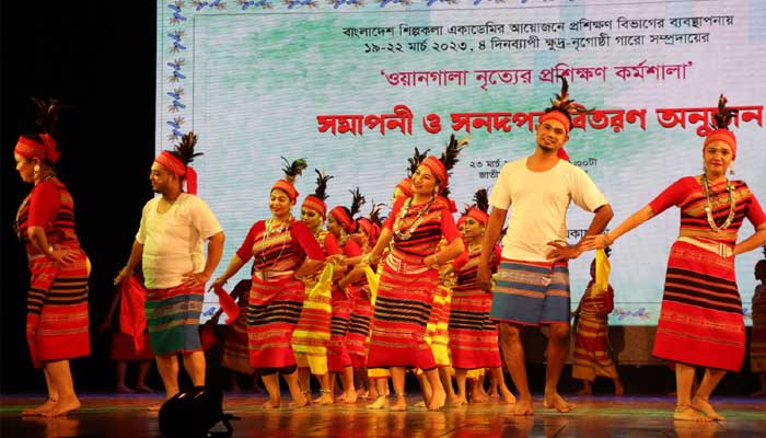 গারোদের ‘ওয়ানগালা নৃত্য’ কর্মশালার সমাপনী