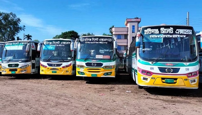 হবিগঞ্জে চলছে পরিবহন ধর্মঘট, যাত্রীদের দুর্ভোগ
