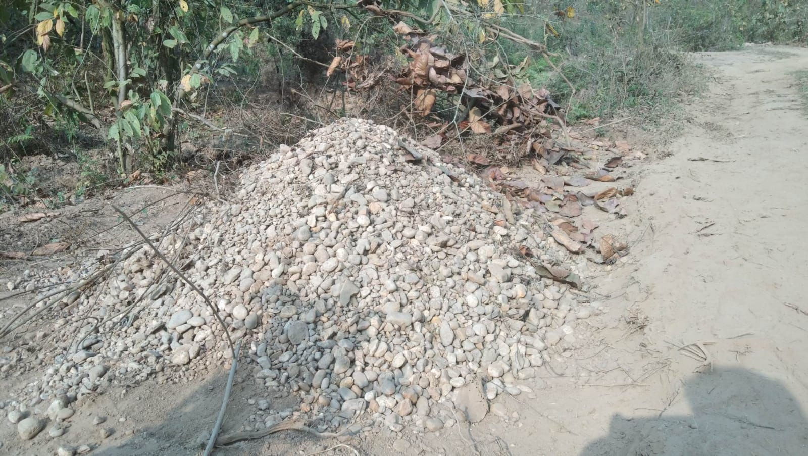 শেরপুরে গারো পাহাড়ে পাথর-বালু লুটপাট