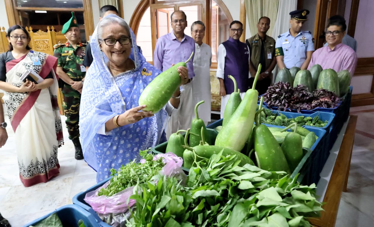 গণভবনে গোপালগঞ্জের শাকসবজি-ফলমূল