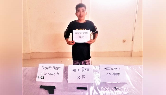 পানছড়িতে অস্ত্রসহ ইউপিডিএফ সদস্য আটক