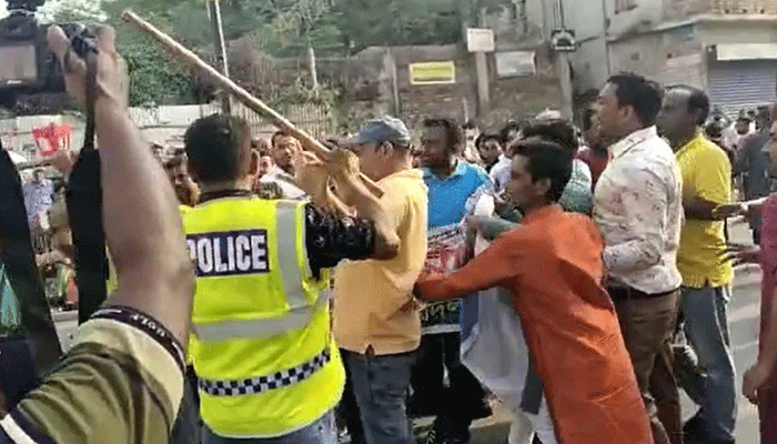 রাজশাহীতে বিএনপির মিছিলে পুলিশের লাঠিচার্জ, আহত ১০