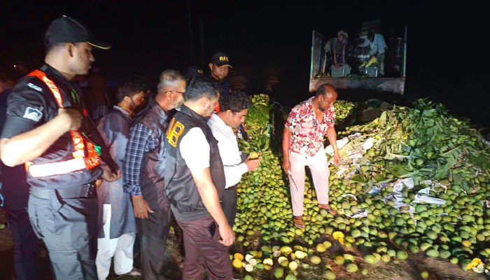 সাতক্ষীরায় কার্বাইড মেশানো ৮ হাজার কেজি আম জব্দ