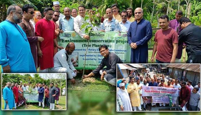 আলফাডাঙ্গায় নলকূপ স্থাপন ও বৃক্ষরোপণ করলো ঢাকা লুমিনাস-ঢাকা টাইমস