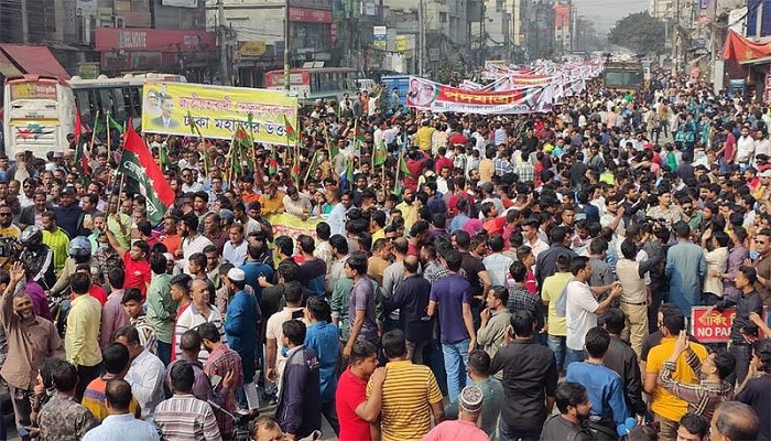 ১০ দফা দাবিতে বিএনপির পদযাত্রা শুরু