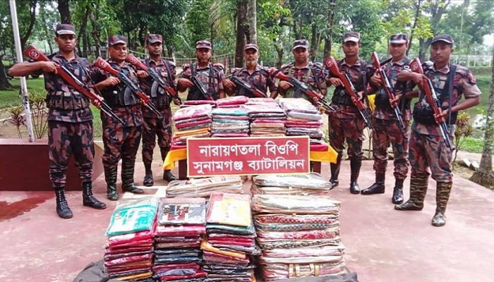 সুনামগঞ্জে ১৪ লক্ষাধিক টাকার পণ্য আটক