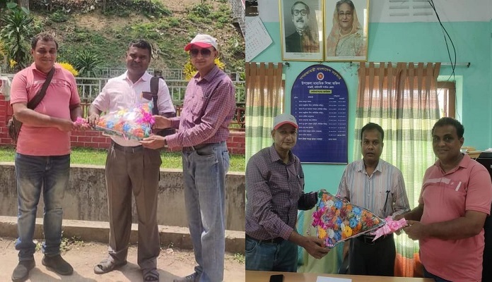 সাংবাদিক নেতা পরিচয়ে ফুলেল শুভেচ্ছা, বিপাকে কর্মকর্তারা