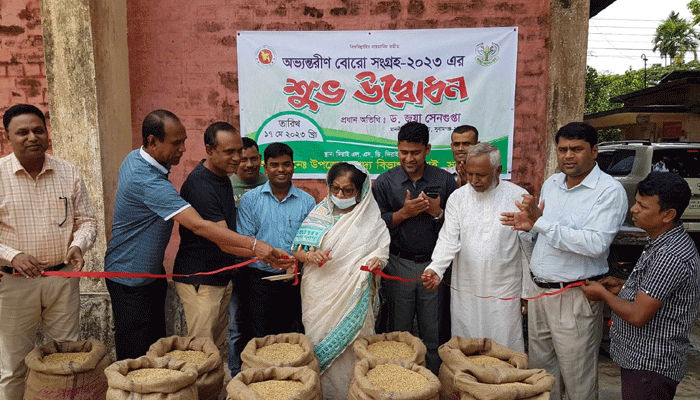 দিরাইয়ে সরকারিভাবে খাদ্য গুদামে বোরো ধান সংগ্রহ শুরু