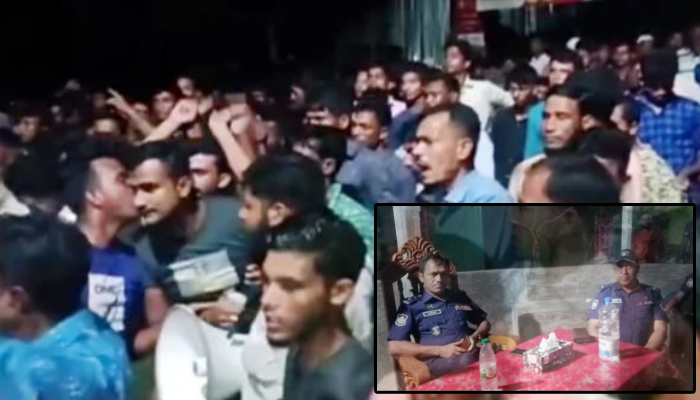 পুলিশ ক্যাম্পে এএসপি-ওসি অবরুদ্ধ, জনতার বিক্ষোভ