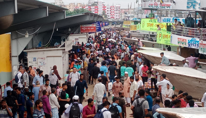 সদরঘাটে ঈদযাত্রা