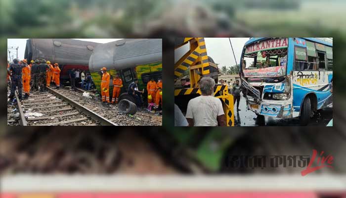 ট্রেন দুর্ঘটনায় আহতদের বহনকারী বাসটিও দুর্ঘটনার শিকার