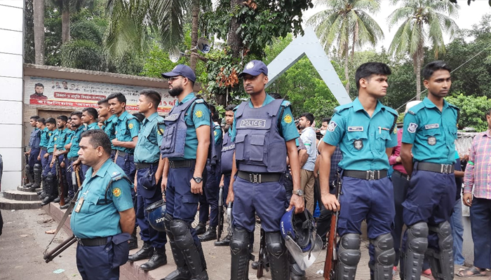 জামায়াতের সমাবেশে নাশকতার আশঙ্কায় পুলিশ মোতায়েন