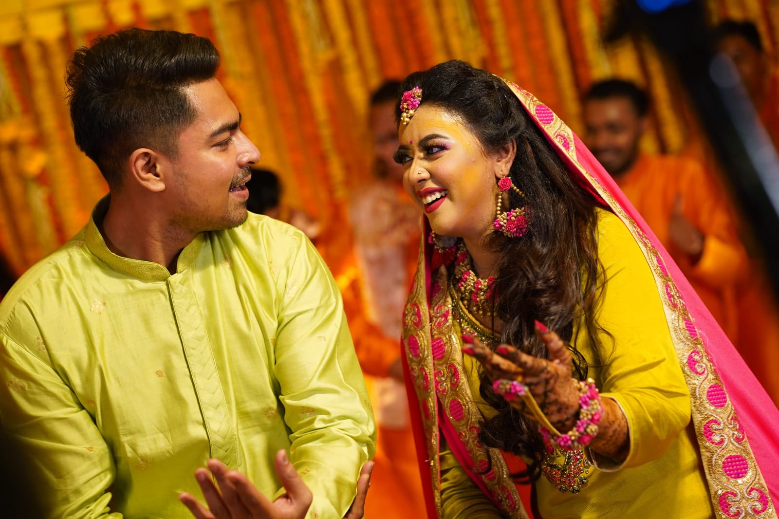 টিএম পরিবারে ঐশীর অন্যরকম হলুদ সন্ধ্যা