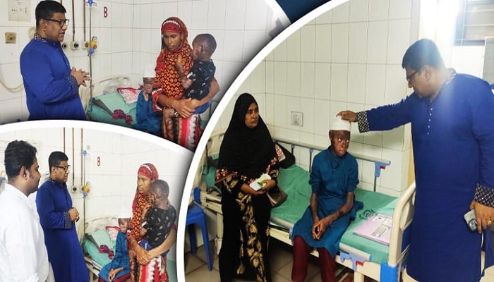 বিরল রোগে আক্রান্ত দুই সহোদরের পাশে কৃষকলীগ নেতা আরিফুর রহমান দোলন
