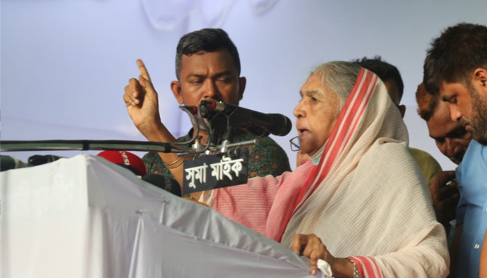 বঙ্গবন্ধু অ্যাভিনিউয়ে শান্তি সমাবেশে মতিয়া