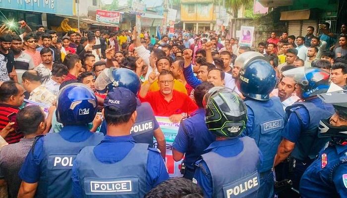 হবিগঞ্জে বিএনপি-পুলিশ সংঘর্ষ, আহত শতাধিক