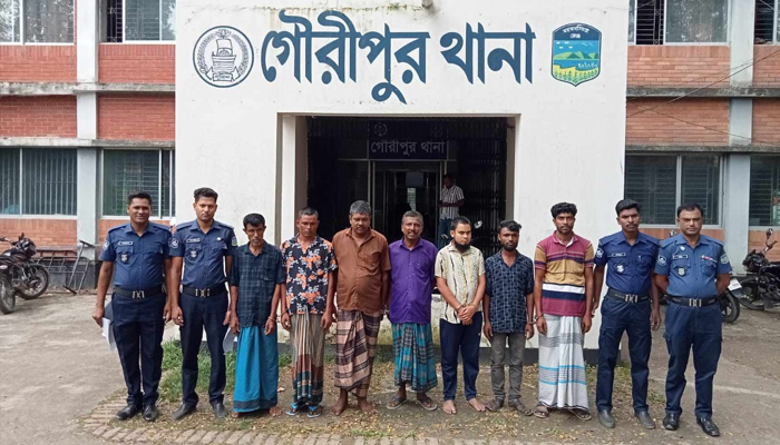 গৌরীপুরে ৬ জুয়ারী আটক
