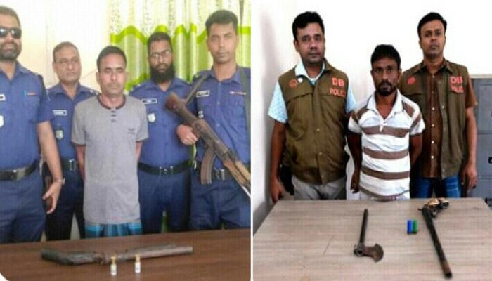 দৌলতপুরে আগ্নেয়াস্ত্রসহ দুজন আটক
