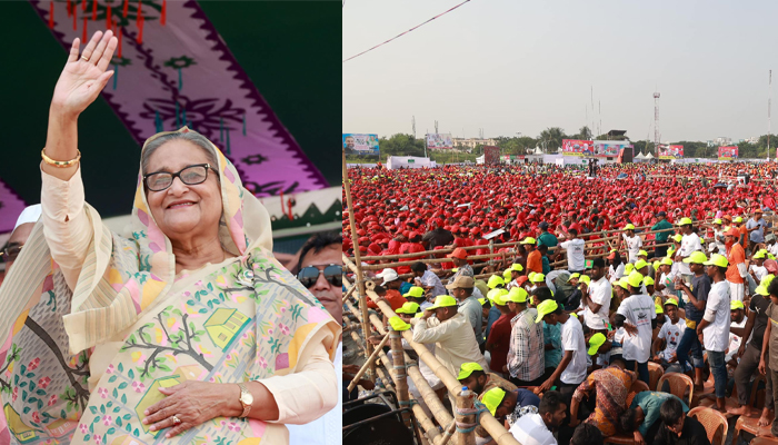 কাওলায় আ.লীগের জনসভায় প্রধানমন্ত্রী