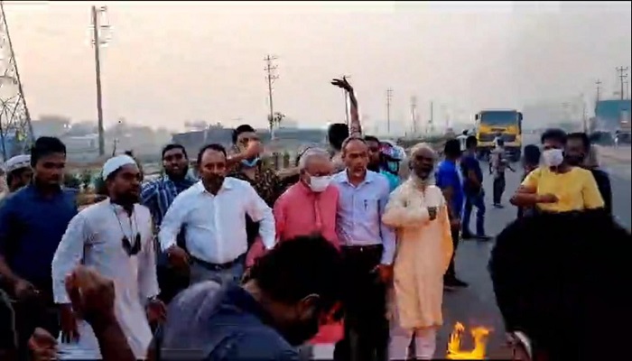 অবরোধের সমর্থনে রিজভীর নেতৃত্বে পিকেটিং