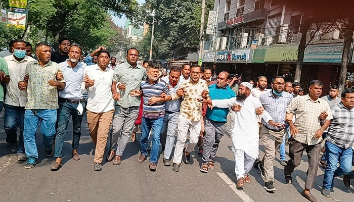 অবরোধের সমর্থনে ঢাকা দক্ষিণে বিক্ষোভ, গ্রেপ্তার ৩৬