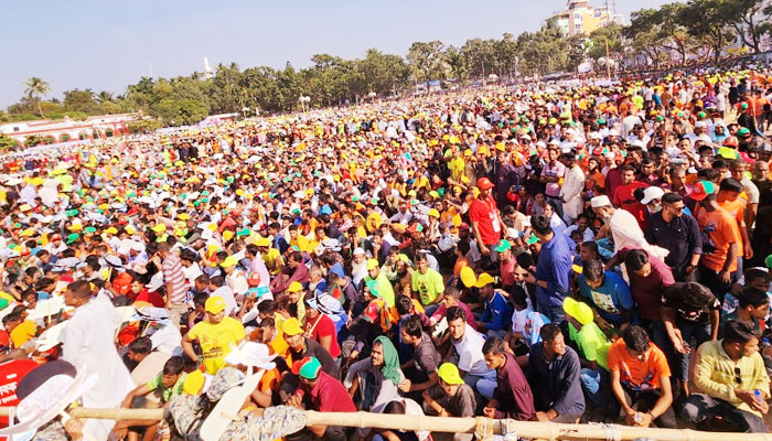 লোকে লোকারণ্য খুলনার জনসভাস্থল