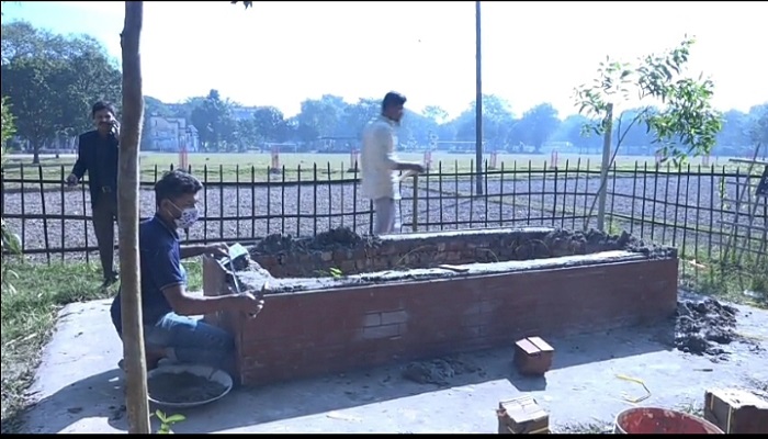 লেখক শামসুল হকের সমাধিসৌধের নির্মাণ কাজ শুরু