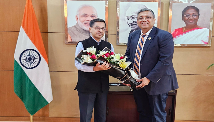 ভারতীয় হাইকমিশনারের সঙ্গে শোয়েব চৌধুরীর সৌজন্য সাক্ষাৎ