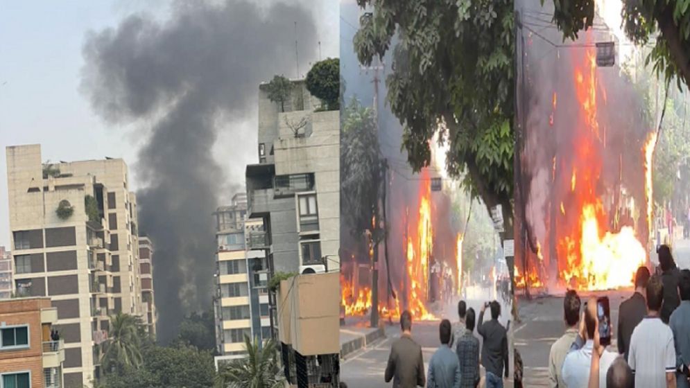 রাজধানীতে বৈদ্যুতিক ট্রান্সফরমারে আগুন