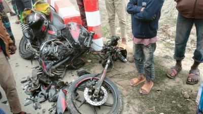 নসিমন-মোটরসাইকেল সংঘর্ষে পিতা-পুত্র নিহত 