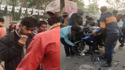 ঢাবিতে বাইক-মাইক্রোবাসের মুখোমুখি সংঘর্ষ, আহত ১