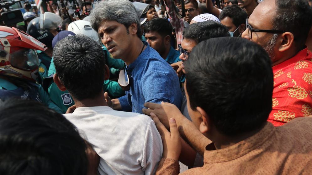 সচিবালয় অভিমুখে গণতন্ত্র মঞ্চের বিক্ষোভ কর্মসূচি পণ্ড