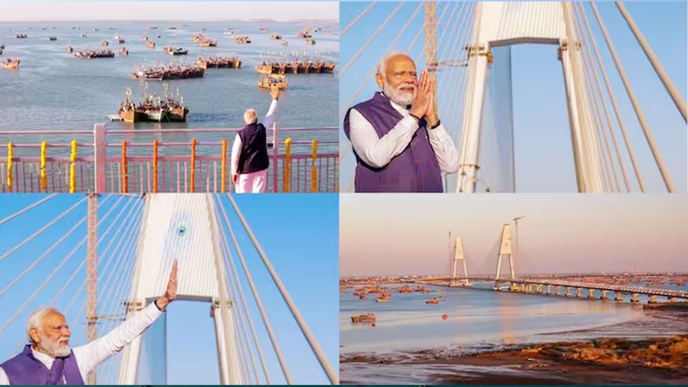 ভারতে ৯৮৯ কোটি রুপি ব্যয়ে দীর্ঘতম ক্যাবল সেতুর নির্মাণ