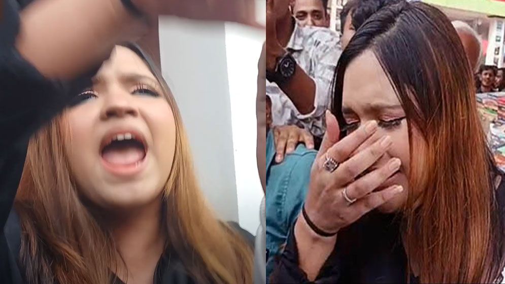 বইমেলায় কান্নায় ভেঙে পড়লেন মুশতাকের স্ত্রী তিশা