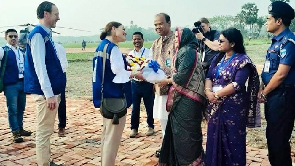 হাতিয়ায় পৌঁছেছেন সুইডেনের রাজকন্যা ভিক্টোরিয়া
