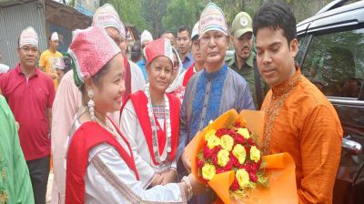 কাপ্তাইয়ে তনচংগ্যা সম্প্রদায়ের নারীদের বিষু উৎসব পালন 