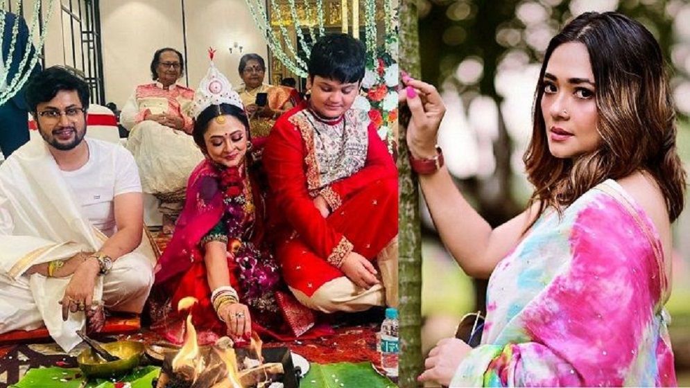 ছেলেকে কোলে নিয়ে দ্বিতীয় বিয়ে অভিনেত্রী রূপাঞ্জনার