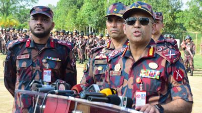 বলিপাড়া-রুমা সীমান্ত পরিদর্শন করলেন বিজিবি মহাপরিচালক