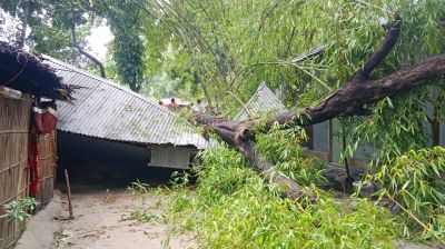 রৌমারীতে ঝড়ে দুই শতাধিক বসতবাড়ির ব্যাপক ক্ষতি