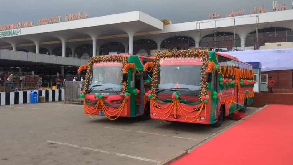 বিমানবন্দরের শাটল বাসে ২০ টাকায় যাত্রী পরিবহন করবে বিআরটিসি