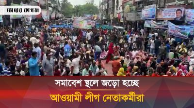 বঙ্গবন্ধু অ্যাভিনিউয়ে আওয়ামী লীগের সভা