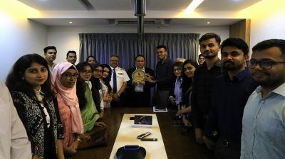 ফ্লাই ঢাকা এয়ারলাইন্স পরিদর্শনে বিউপির প্রতিনিধি দল