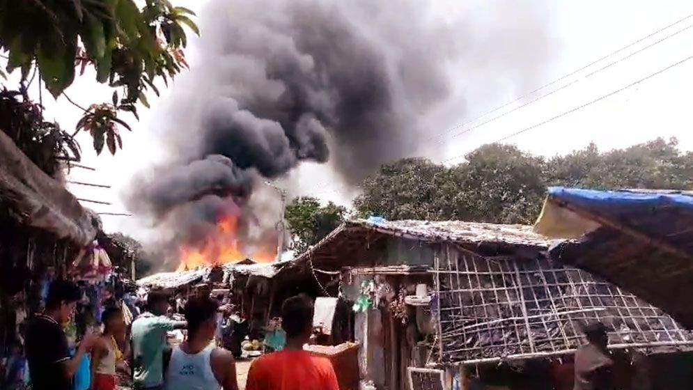 উখিয়া রোহিঙ্গা ক্যাম্পে ফের অগ্নিকাণ্ড