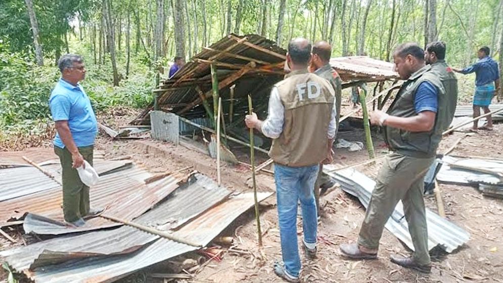 হাছান মাহমুদের ভাইয়ের দখলে থাকা আরো ১০০ একর বনভূমি উদ্ধার