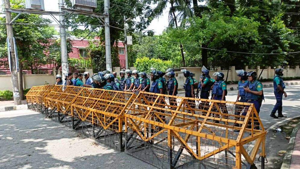 মিন্টো রোডে বাড়তি নিরাপত্তা